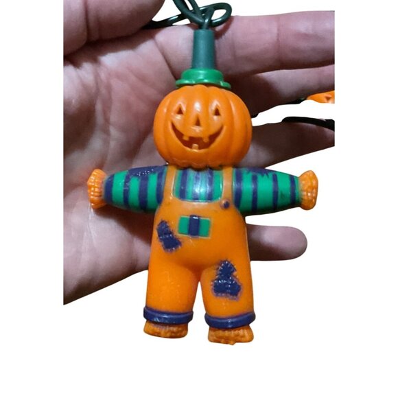 VTG 2 Sets Jack O' Lantern Scarecrow Halloween String Lights 120" 2 extra Jacks - Picture 1 of 5